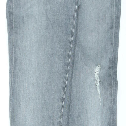 7 For All Mankind Womens Grey Cotton Skinny Jeans Size 28 in L31 in Regular Zip