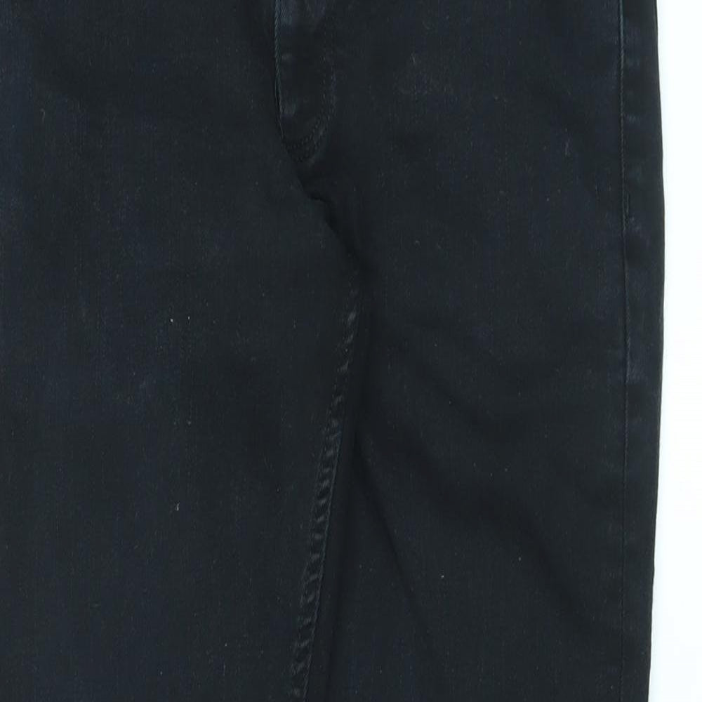 ASOS Womens Black Cotton Straight Jeans Size 23 in L26 in Regular Zip
