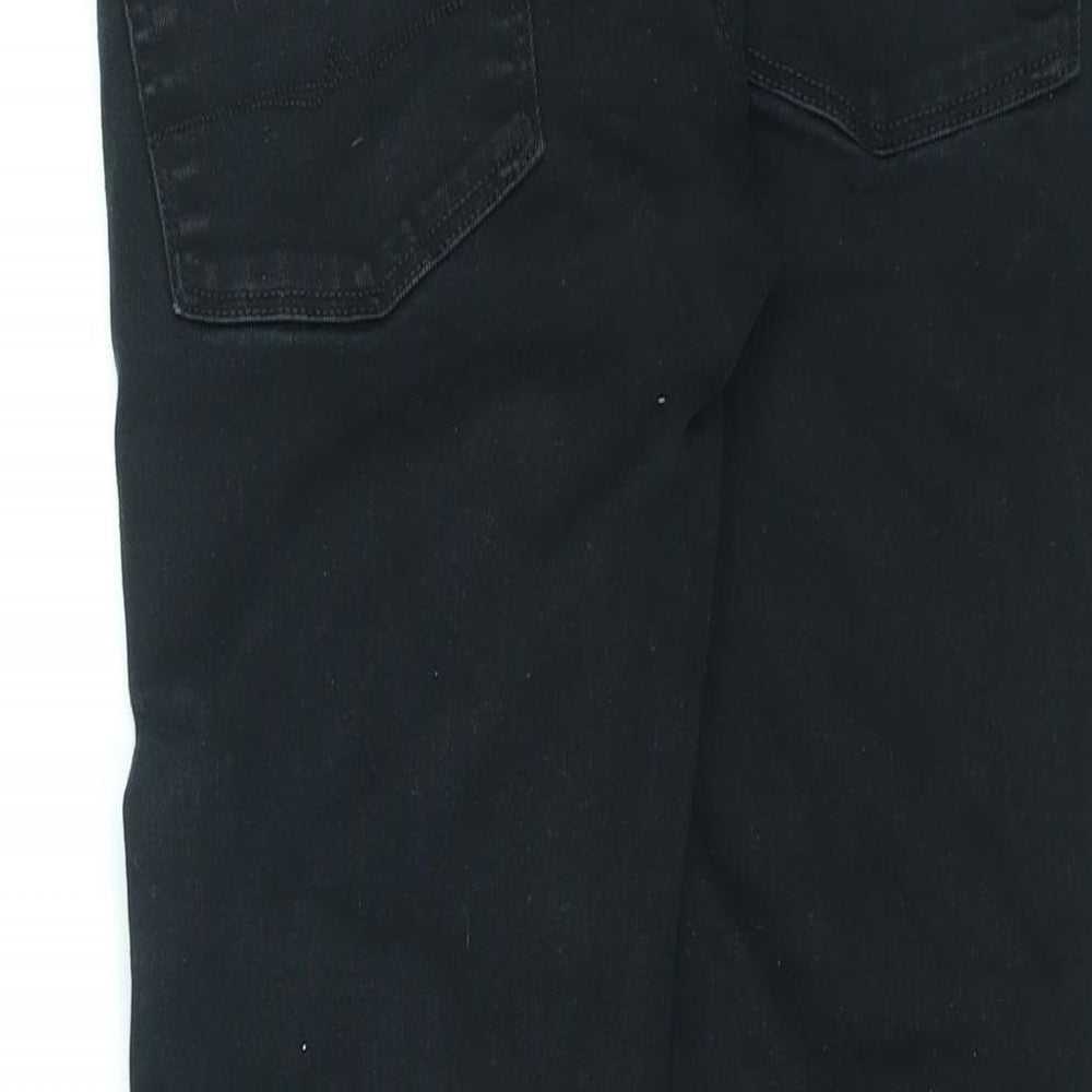 ASOS Womens Black Cotton Straight Jeans Size 23 in L26 in Regular Zip