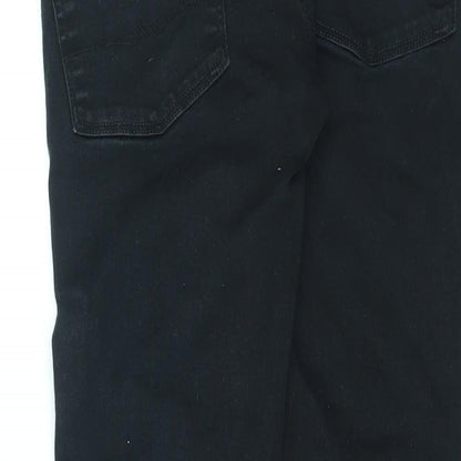 ASOS Womens Black Cotton Straight Jeans Size 23 in L26 in Regular Zip
