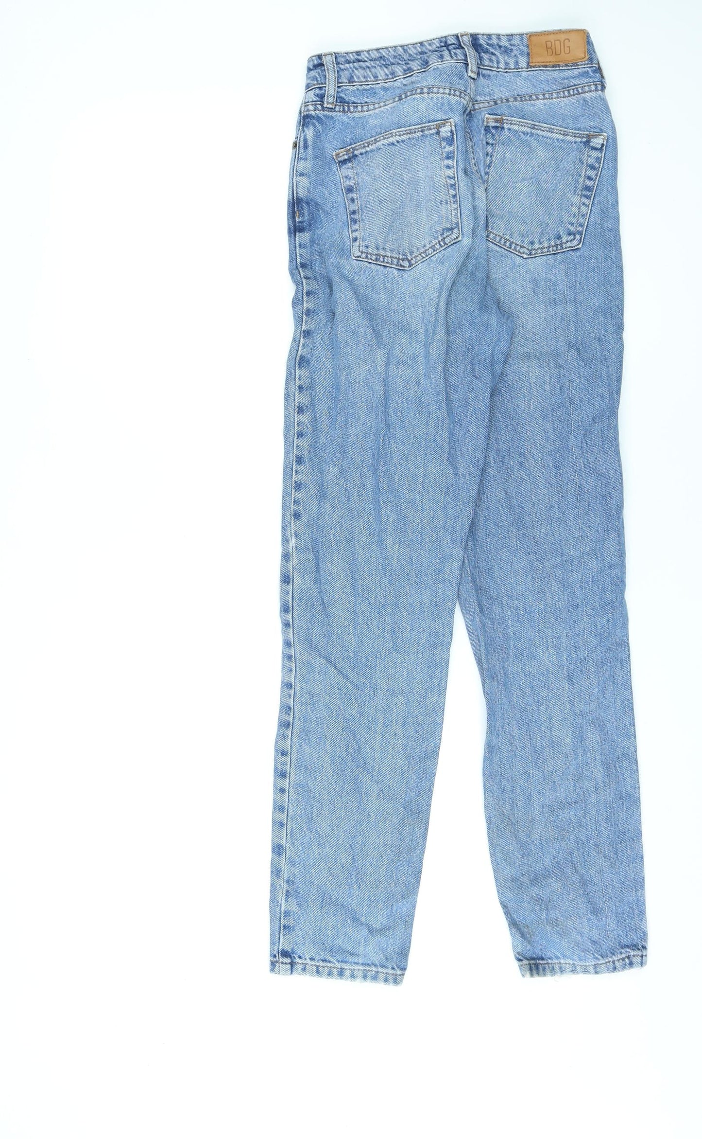 BDG Womens Blue Cotton Straight Jeans Size 24 in L32 in Regular Zip