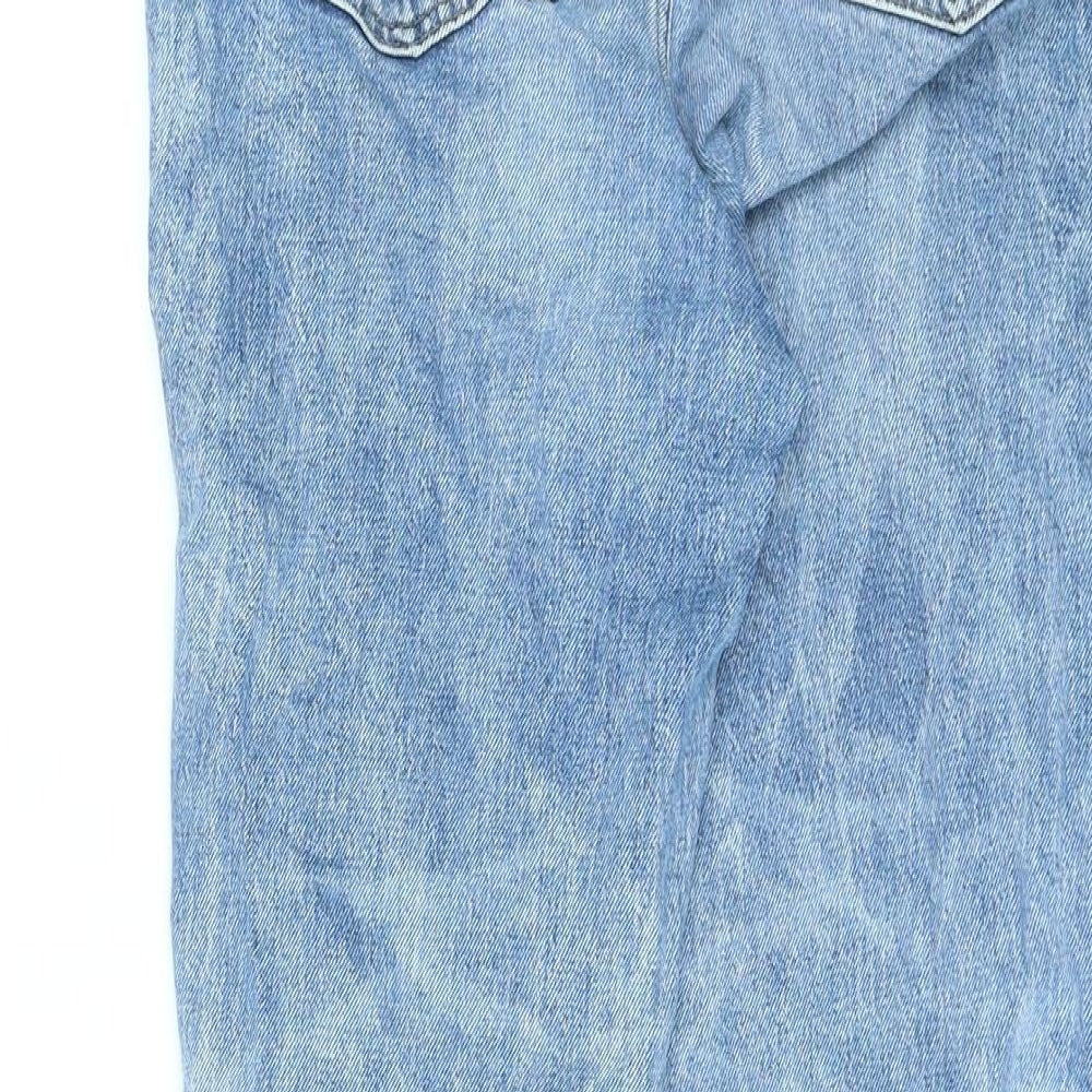 River Island Womens Blue Cotton Tapered Jeans Size 10 L27 in Regular Zip