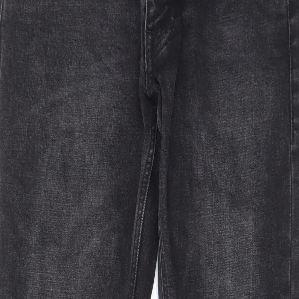 Marks and Spencer Mens Black Cotton Skinny Jeans Size 30 in L29 in Regular Zip - Pockets, Belt Loops