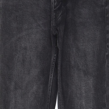 Marks and Spencer Mens Black Cotton Skinny Jeans Size 30 in L29 in Regular Zip - Pockets, Belt Loops