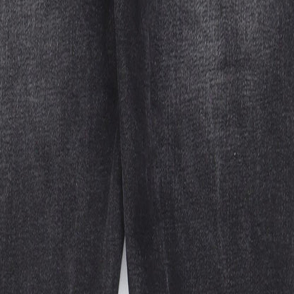 Marks and Spencer Mens Black Cotton Skinny Jeans Size 30 in L29 in Regular Zip - Pockets, Belt Loops