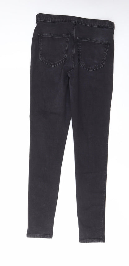 Tophop Womens Black Cotton Skinny Jeans Size 34 in L23 in Regular Zip - Pockets