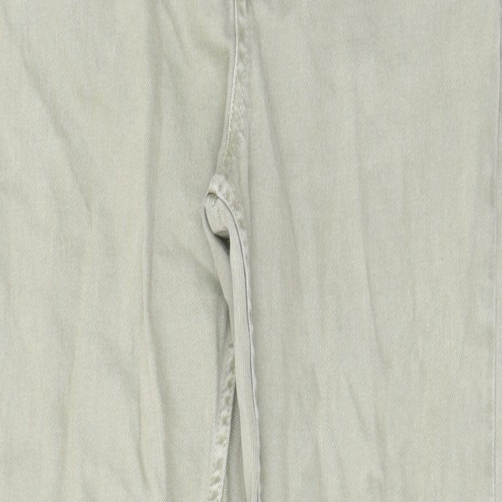 Zara Womens Red Cotton Straight Jeans Size 12 L29 in Regular Button - Pockets, Belt Loops