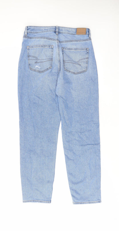 Amercian Eagle Womens Blue Cotton Straight Jeans Size 28 in L28 in Regular Zip - Pockets, Belt Loops