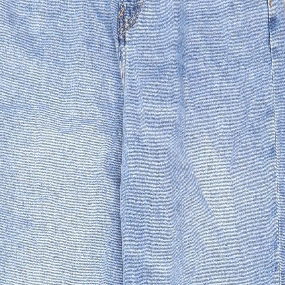 Amercian Eagle Womens Blue Cotton Straight Jeans Size 28 in L28 in Regular Zip - Pockets, Belt Loops