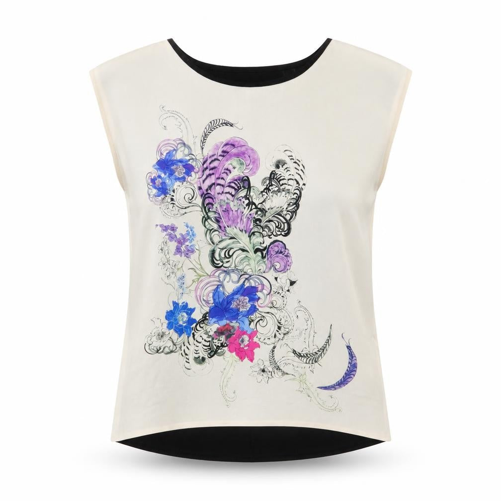 Womens UK Size 12 Billie & Blossom Multicoloured Basic T-Shirt