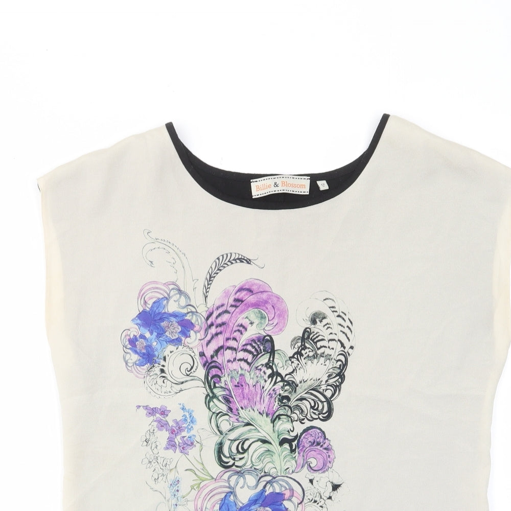 Womens UK Size 12 Billie & Blossom Multicoloured Basic T-Shirt