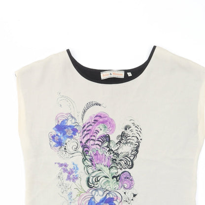 Womens UK Size 12 Billie & Blossom Multicoloured Basic T-Shirt