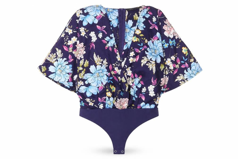 Womens UK Size 10 NAANAA One-Piece Blue Bodysuit