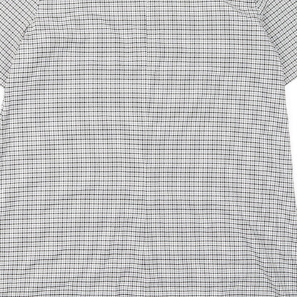 Avenue Womens Grey Houndstooth Polyester A-Line Size 18 Boat Neck Zip