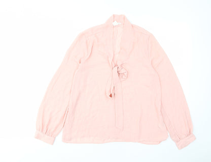 Womens UK Size 8 H&M Pink Basic Blouse