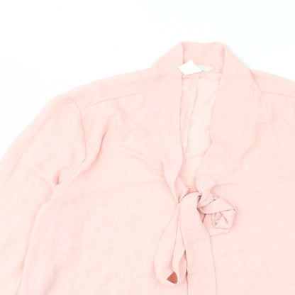 Womens UK Size 8 H&M Pink Basic Blouse