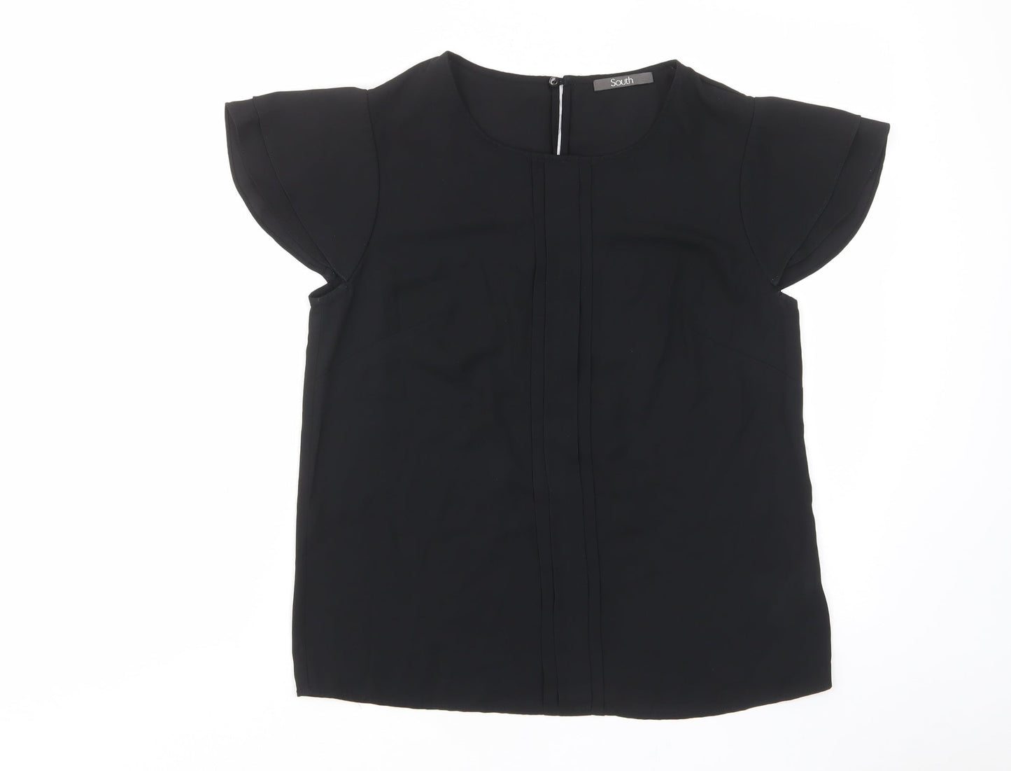 Womens UK Size 10 South Black Basic T-Shirt