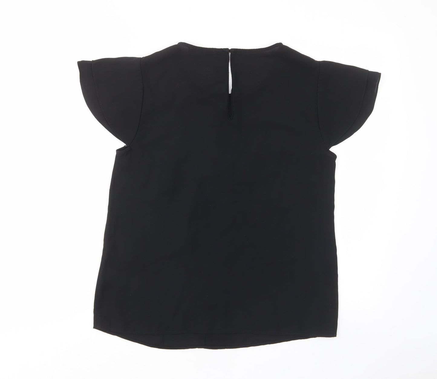 Womens UK Size 10 South Black Basic T-Shirt