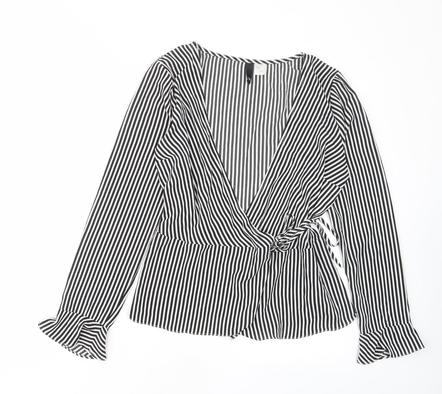 Womens UK Size 14 H&M Black Basic Blouse