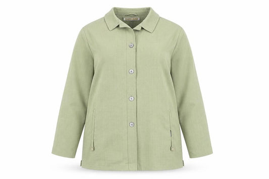 Womens UK Size 16 Eugen Klein Green Basic Button-Up