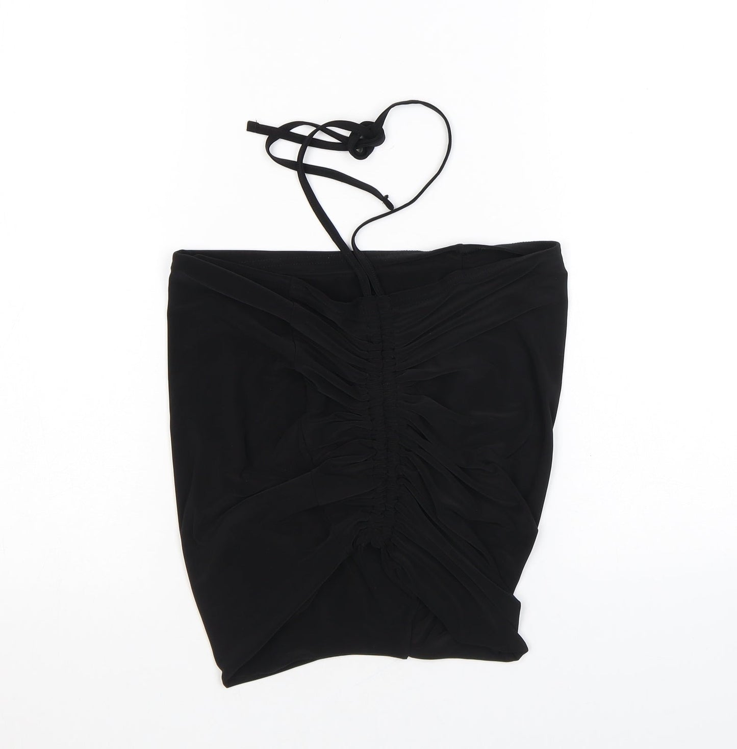 Womens UK Size 6 PRETTYLITTLETHING Black Cropped Blouse