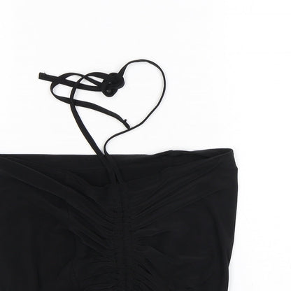 Womens UK Size 6 PRETTYLITTLETHING Black Cropped Blouse
