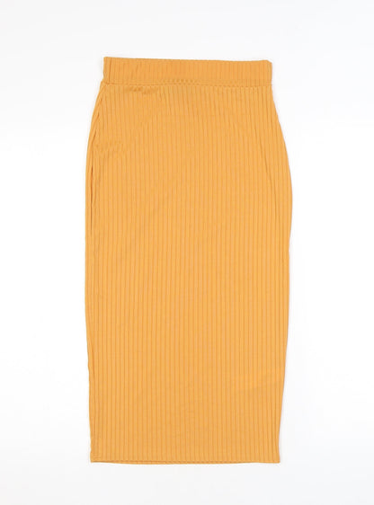 I SAW IT FIRST Womens Orange Polyester Bandage Skirt Size 8