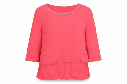 Womens UK Size 16 Monsoon Pink Basic Blouse