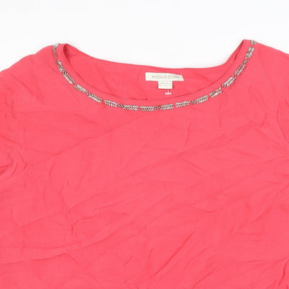 Womens UK Size 16 Monsoon Pink Basic Blouse