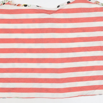 Womens UK Size 12 Red Herring Multicoloured Cropped T-Shirt
