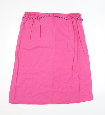 Ann Harvey Womens Pink Polyester Swing Skirt Size 18 Zip - Bead belt