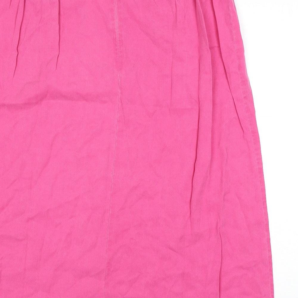 Ann Harvey Womens Pink Polyester Swing Skirt Size 18 Zip - Bead belt