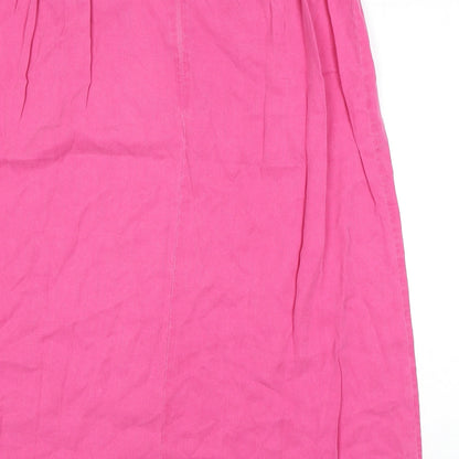 Ann Harvey Womens Pink Polyester Swing Skirt Size 18 Zip - Bead belt