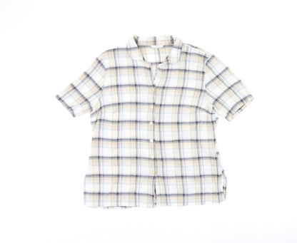 Womens UK Size 16 Marks and Spencer Beige Basic Button-Up