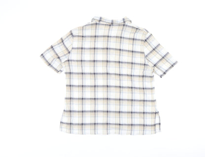 Womens UK Size 16 Marks and Spencer Beige Basic Button-Up