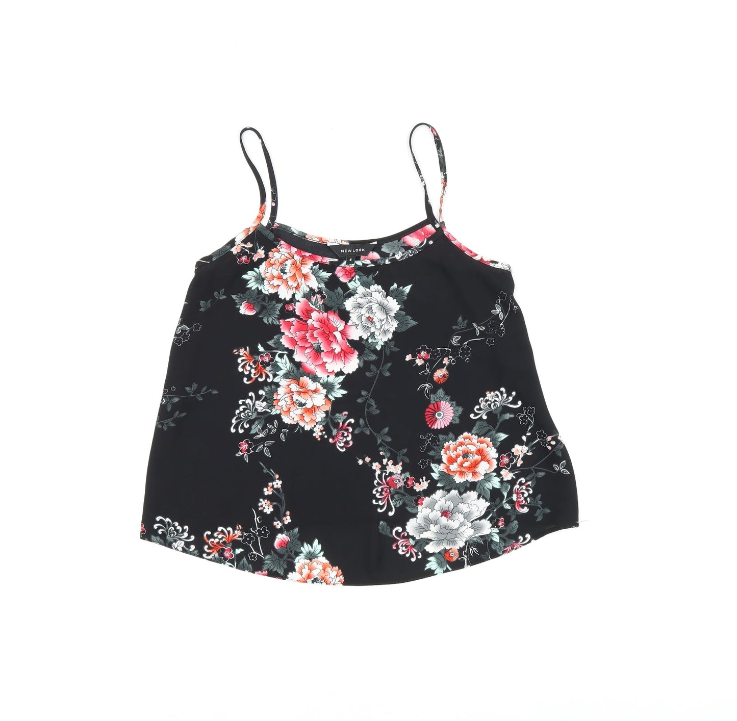 Womens UK Size 8 New Look Black Camisole T-Shirt
