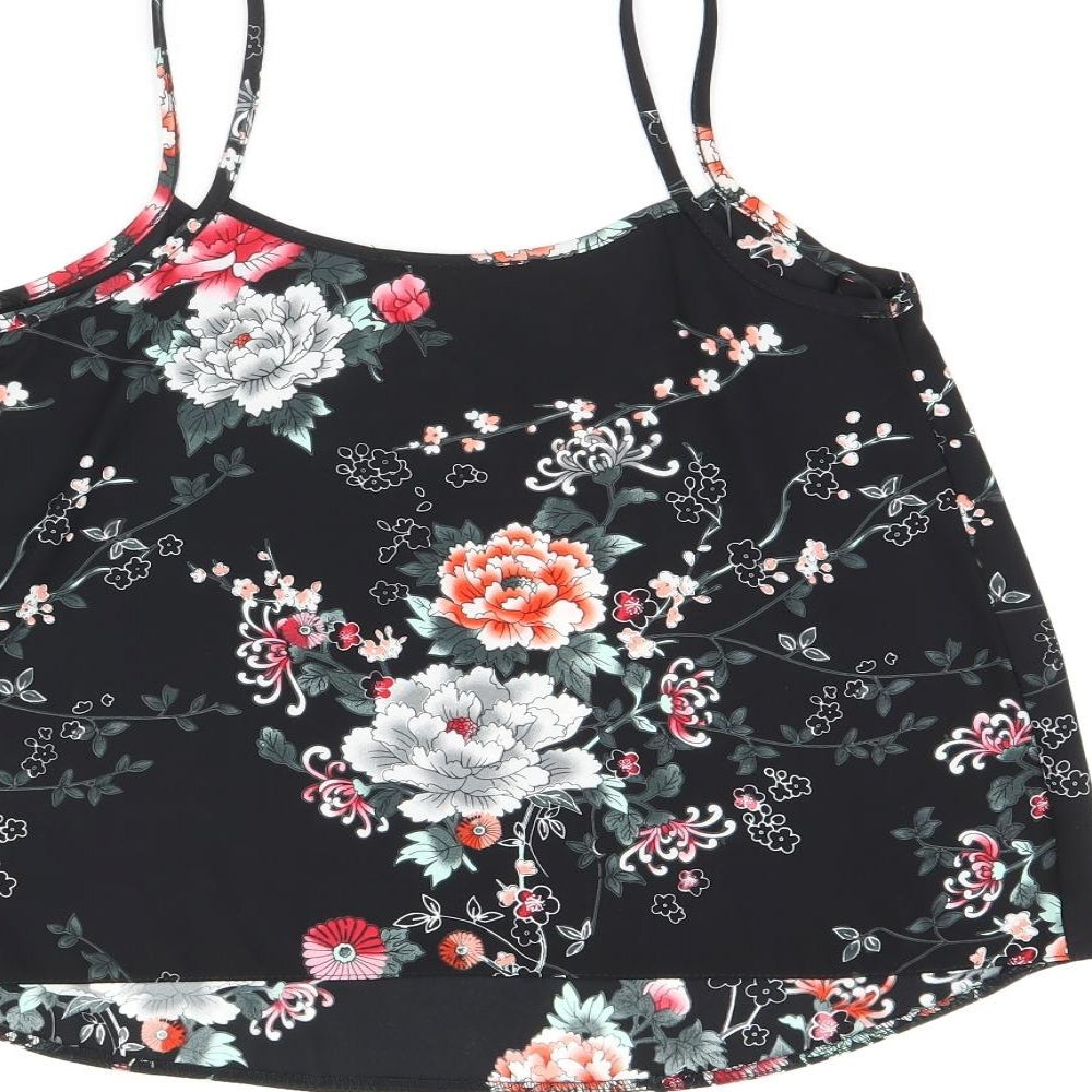 Womens UK Size 8 New Look Black Camisole T-Shirt