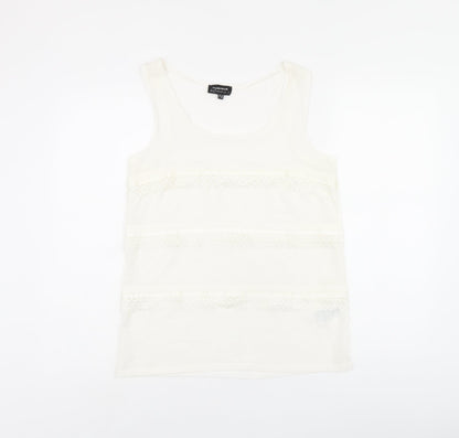 Womens UK Size 10 Warehouse White Basic Tank