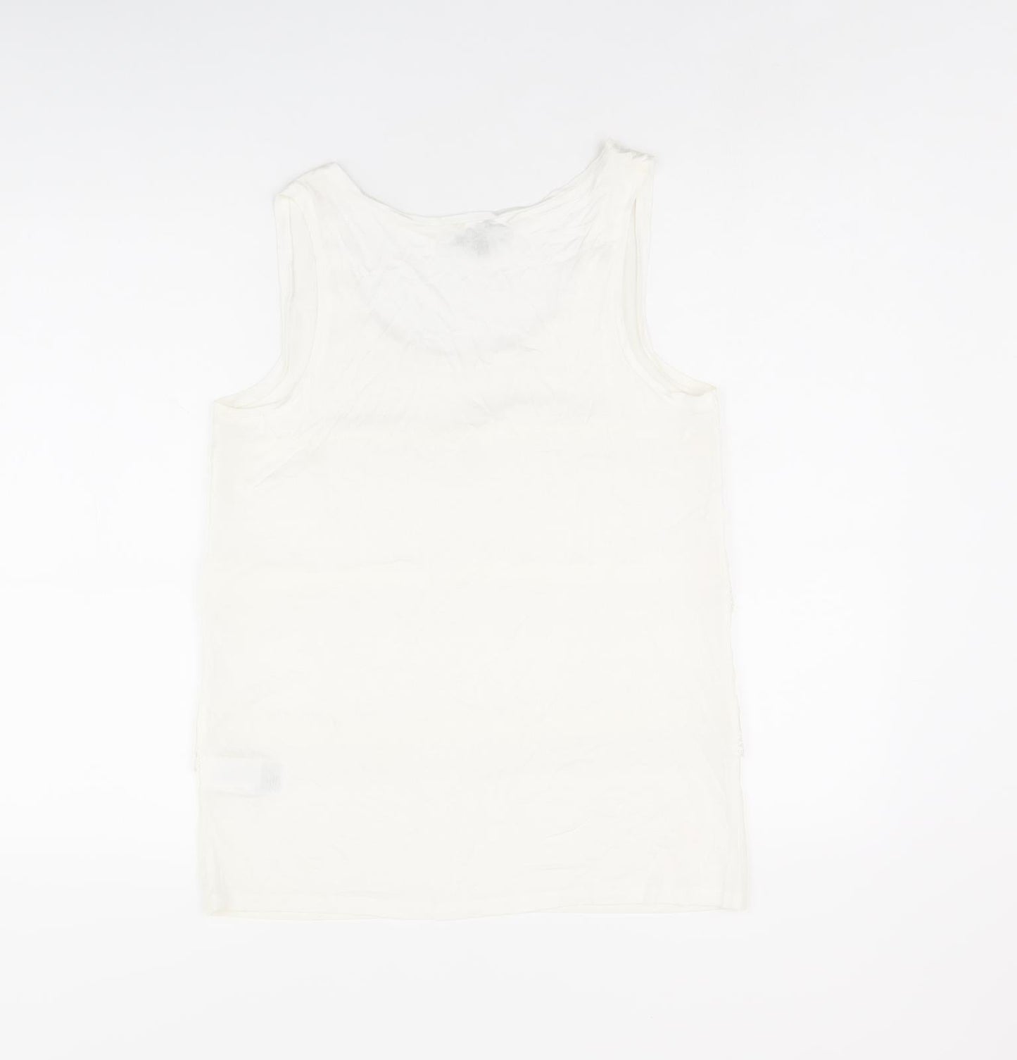 Womens UK Size 10 Warehouse White Basic Tank