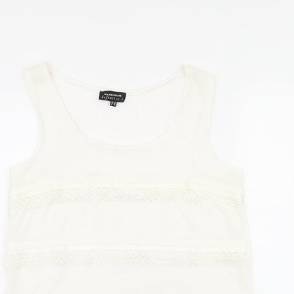 Womens UK Size 10 Warehouse White Basic Tank