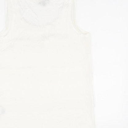 Womens UK Size 10 Warehouse White Basic Tank