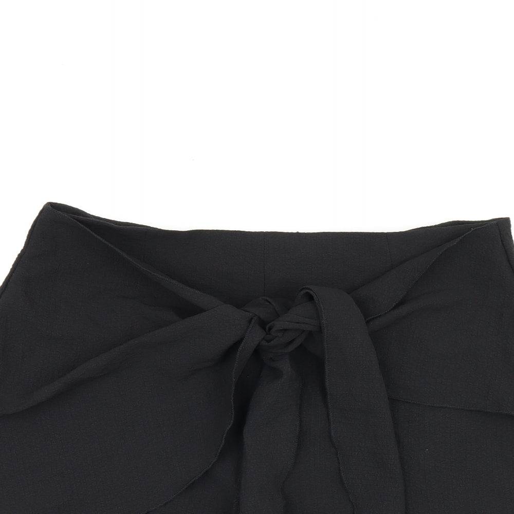 Niay Womens Black Polyester Hot Pants Shorts Size XL Regular Zip