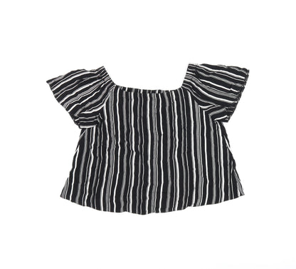 Womens UK Size 8 New Look Black Basic T-Shirt
