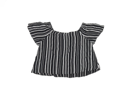 Womens UK Size 8 New Look Black Basic T-Shirt