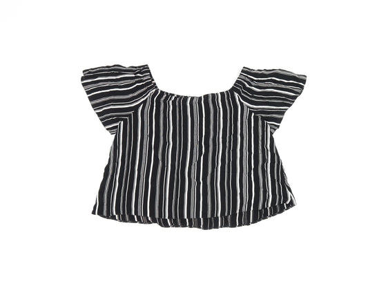 Womens UK Size 8 New Look Black Basic T-Shirt