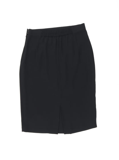 Parigi Womens Black Polyester Straight & Pencil Skirt Size 12 Zip