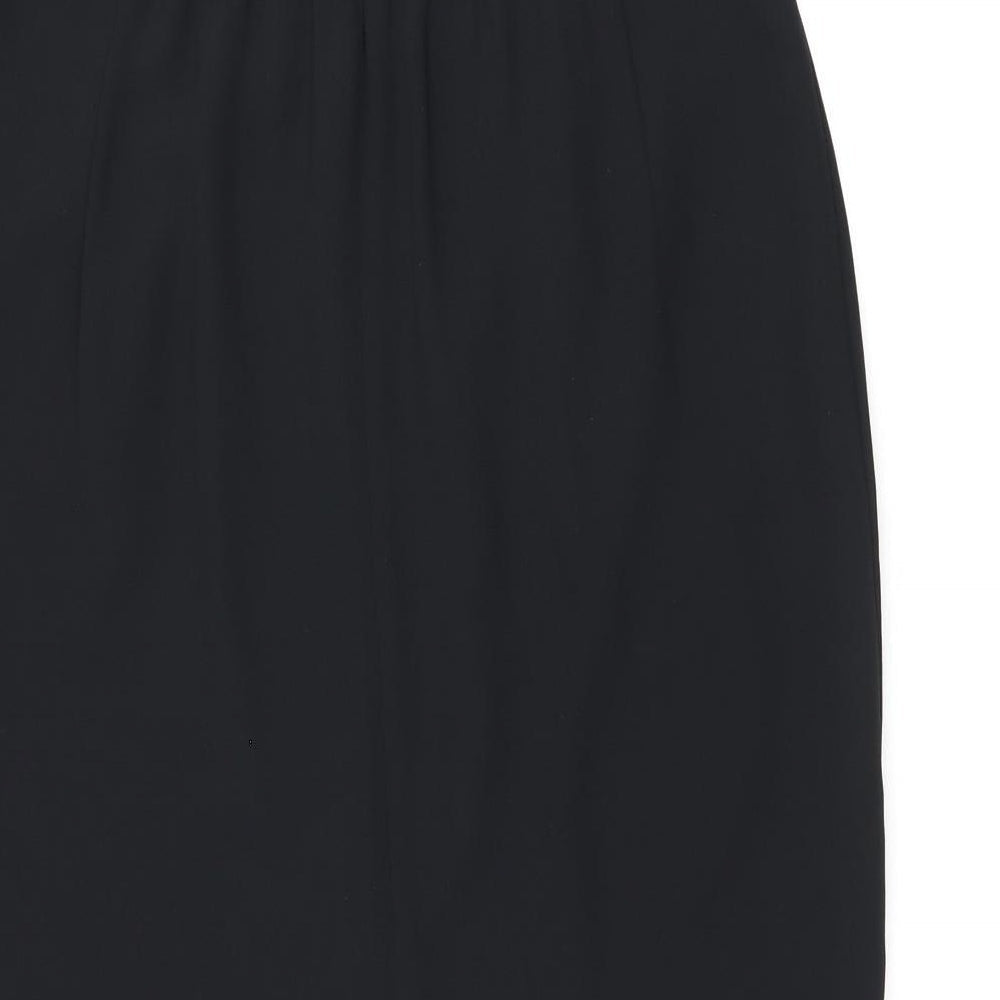 Parigi Womens Black Polyester Straight & Pencil Skirt Size 12 Zip