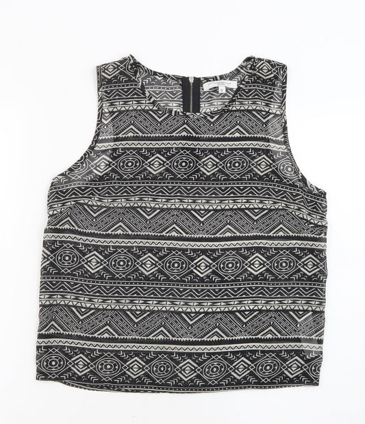 Womens UK Size 10 New Look Black Basic Tank