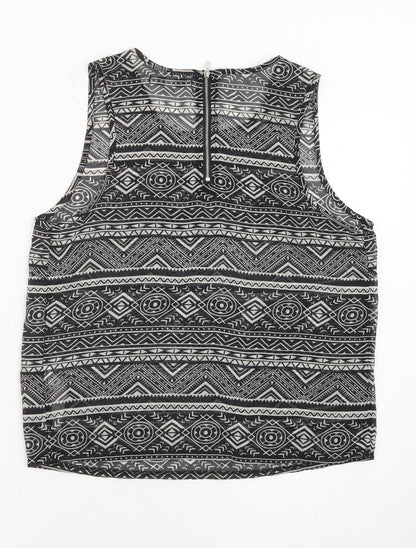 Womens UK Size 10 New Look Black Basic Tank