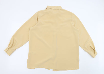 Womens UK Size 16 St Michael Beige Basic Button-Up